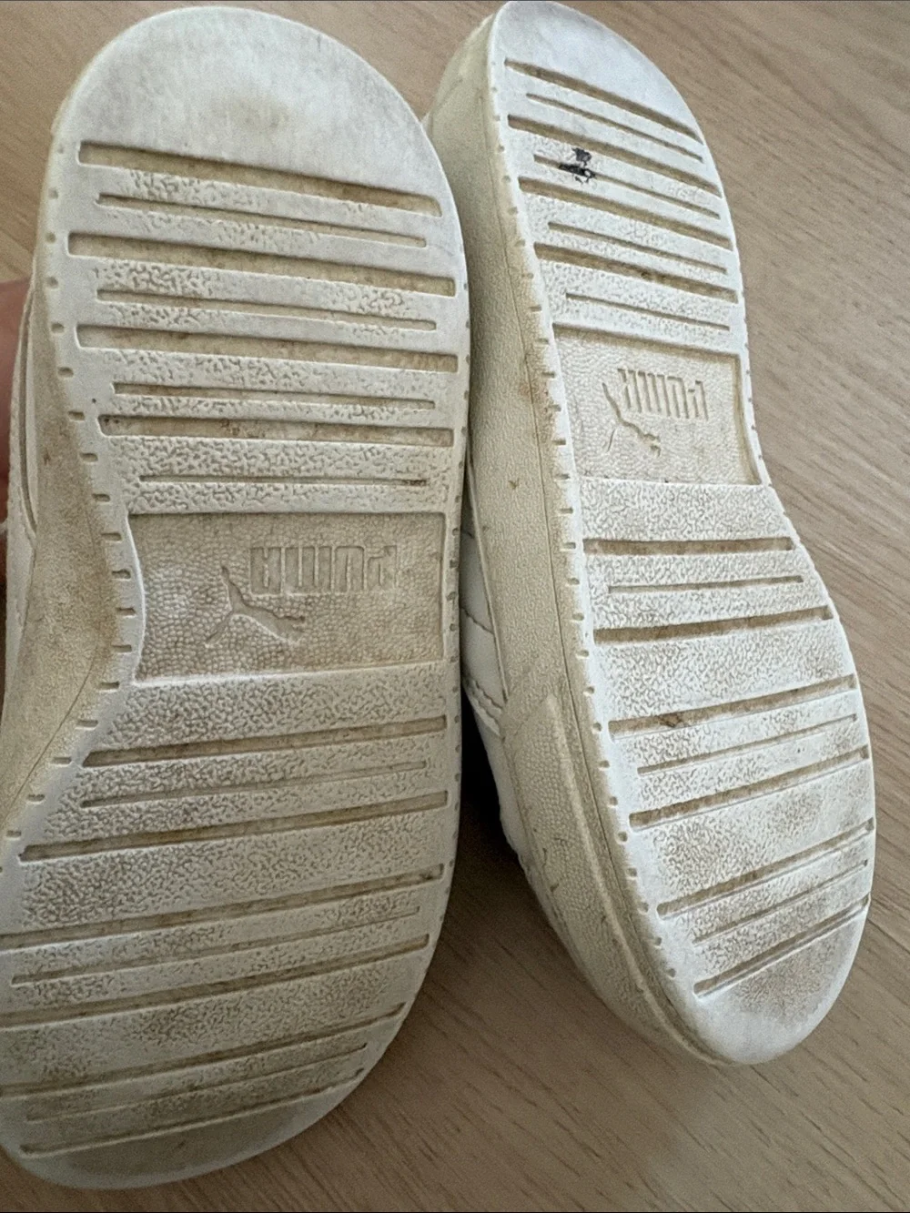 Puma Kids White Lace-Up Sneakers